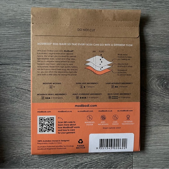 Modibodi Recycled Seamfree Boyleg (Black) - Picture 4 of 4